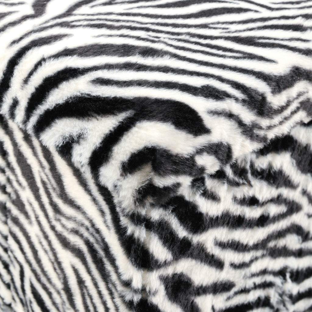 15" Plastic Animal Print Storage Ottoman