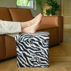 15" Plastic Animal Print Storage Ottoman
