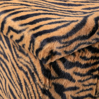 15" Plastic Animal Print Storage Ottoman
