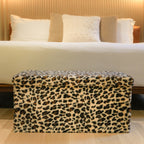 30" Plastic Animal Print Storage Ottoman