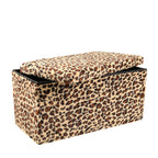 30" Plastic Animal Print Storage Ottoman