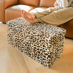 30" Plastic Animal Print Storage Ottoman