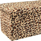 30" Plastic Animal Print Storage Ottoman