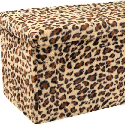 30" Plastic Animal Print Storage Ottoman