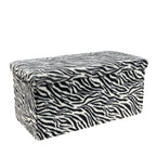 30" Plastic Animal Print Storage Ottoman