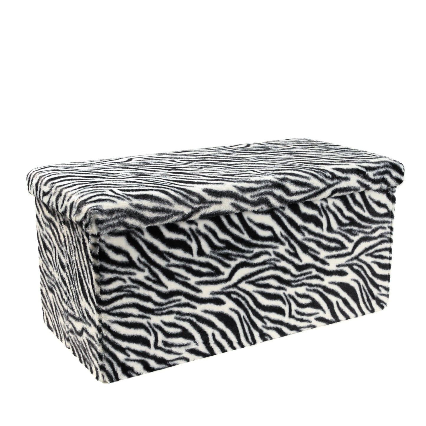 30" Plastic Animal Print Storage Ottoman