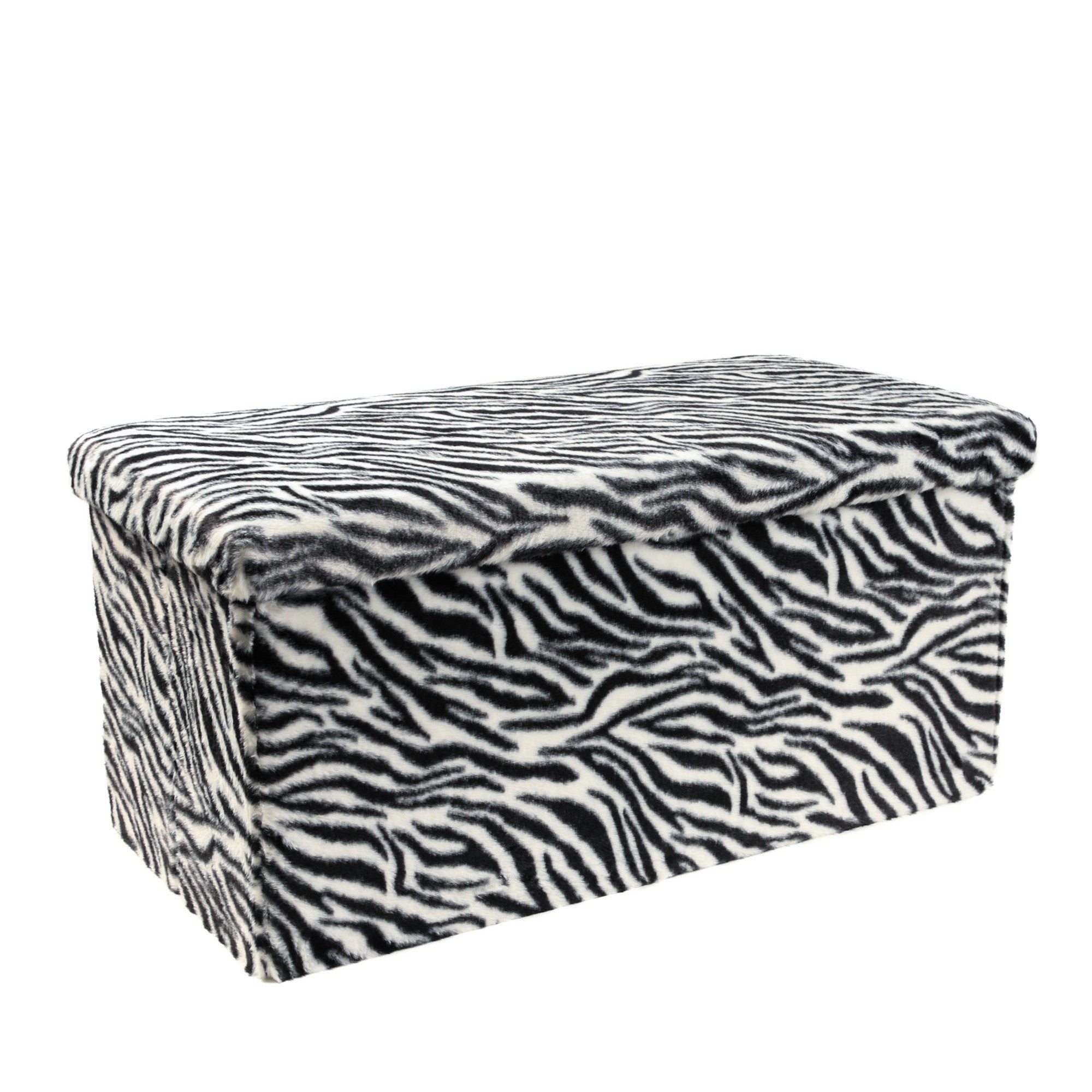 30" Plastic Animal Print Storage Ottoman