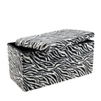 30" Plastic Animal Print Storage Ottoman