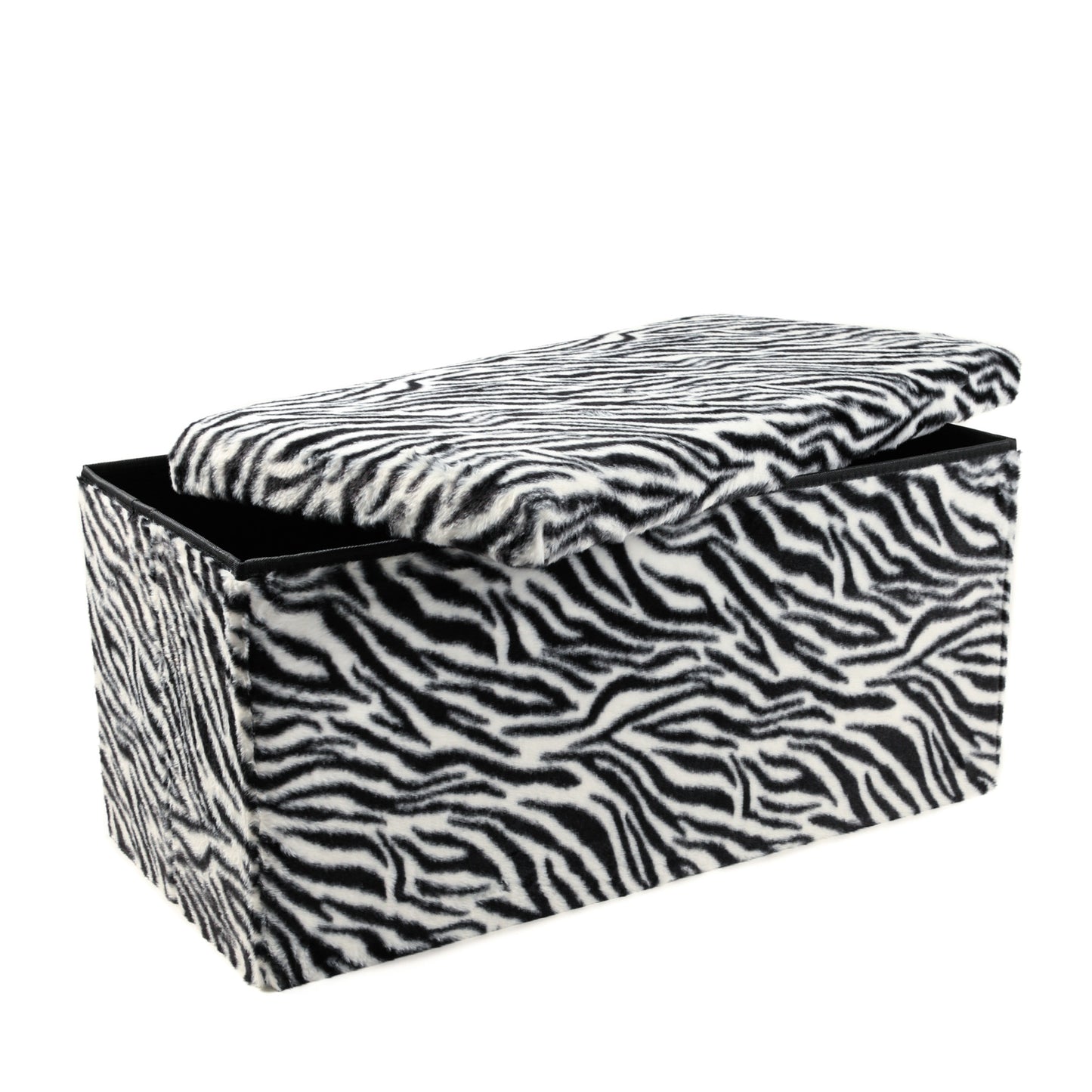 30" Plastic Animal Print Storage Ottoman