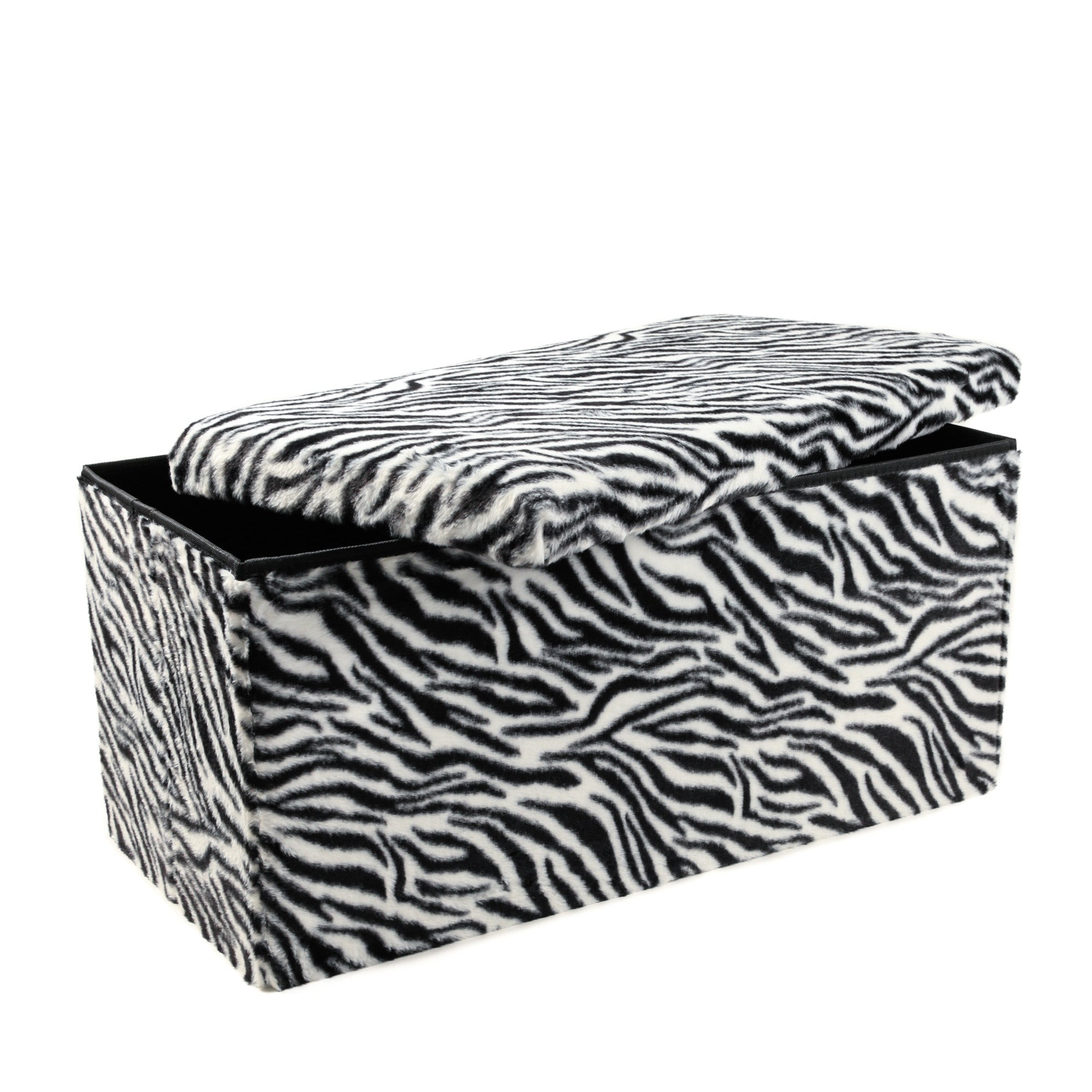 30" Plastic Animal Print Storage Ottoman