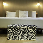 30" Plastic Animal Print Storage Ottoman
