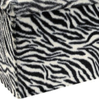 30" Plastic Animal Print Storage Ottoman