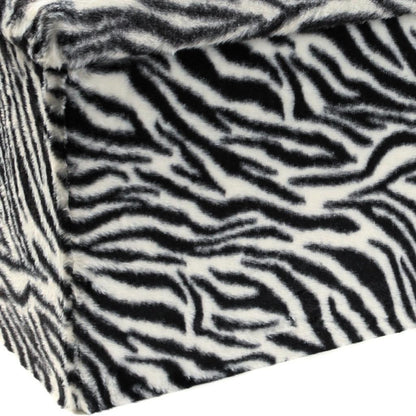 30" Plastic Animal Print Storage Ottoman
