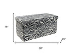 30" Plastic Animal Print Storage Ottoman