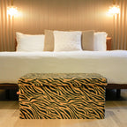 30" Plastic Animal Print Storage Ottoman