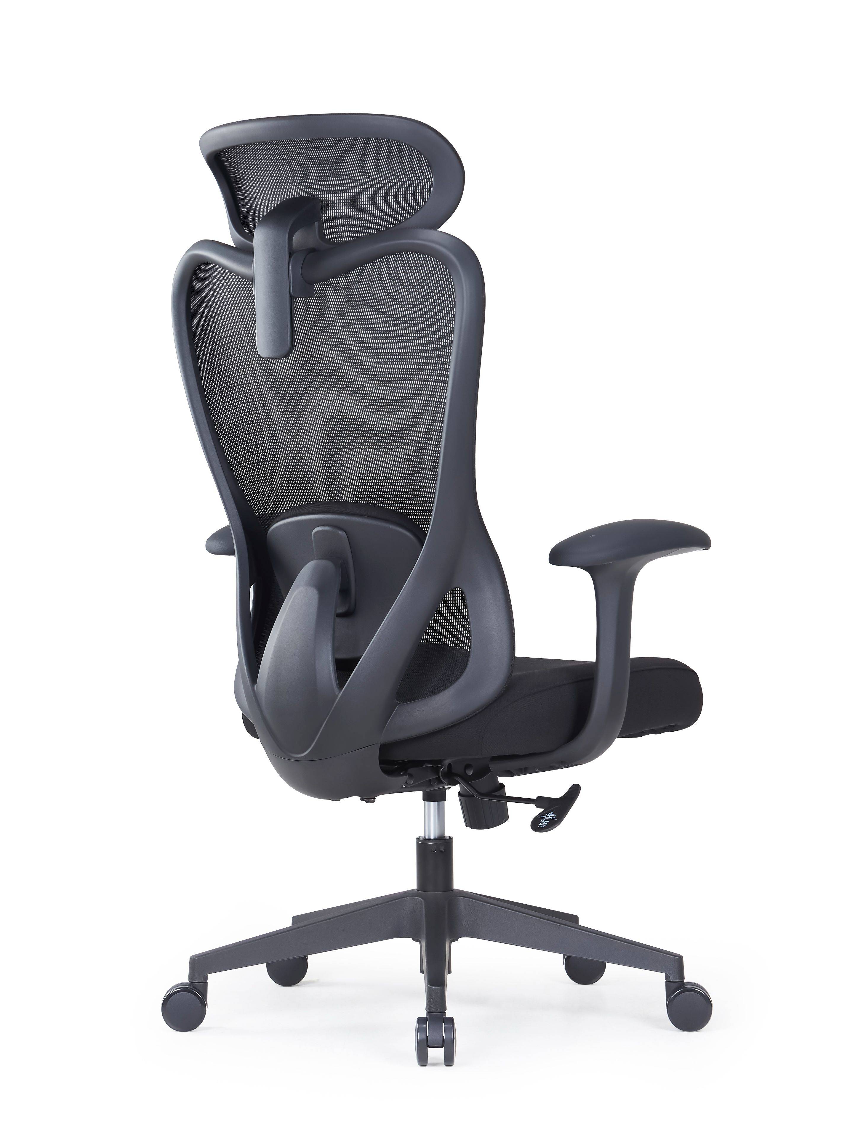 Black Adjustable Height Swivel Rolling Executive Office Chair