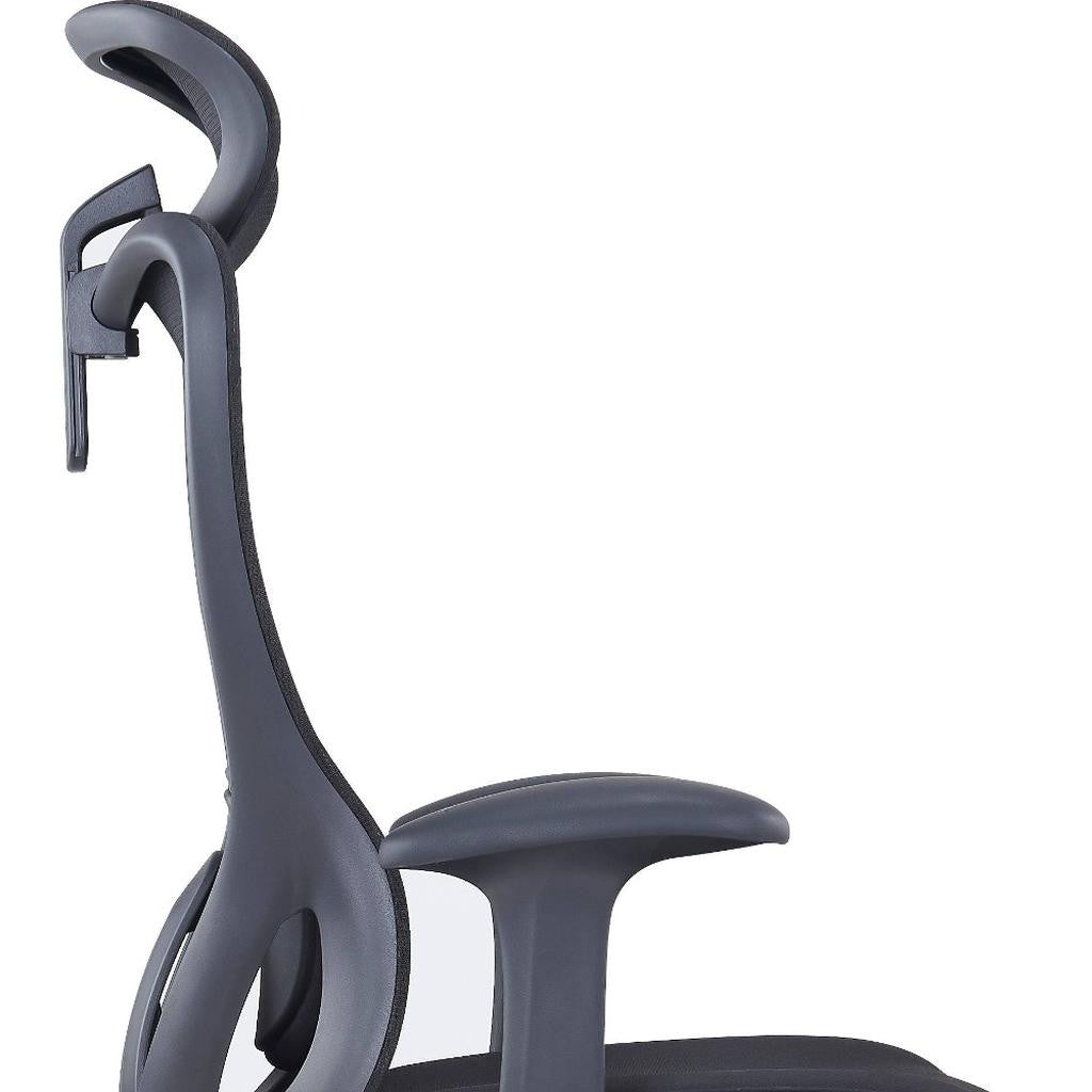 Black Adjustable Height Swivel Rolling Executive Office Chair