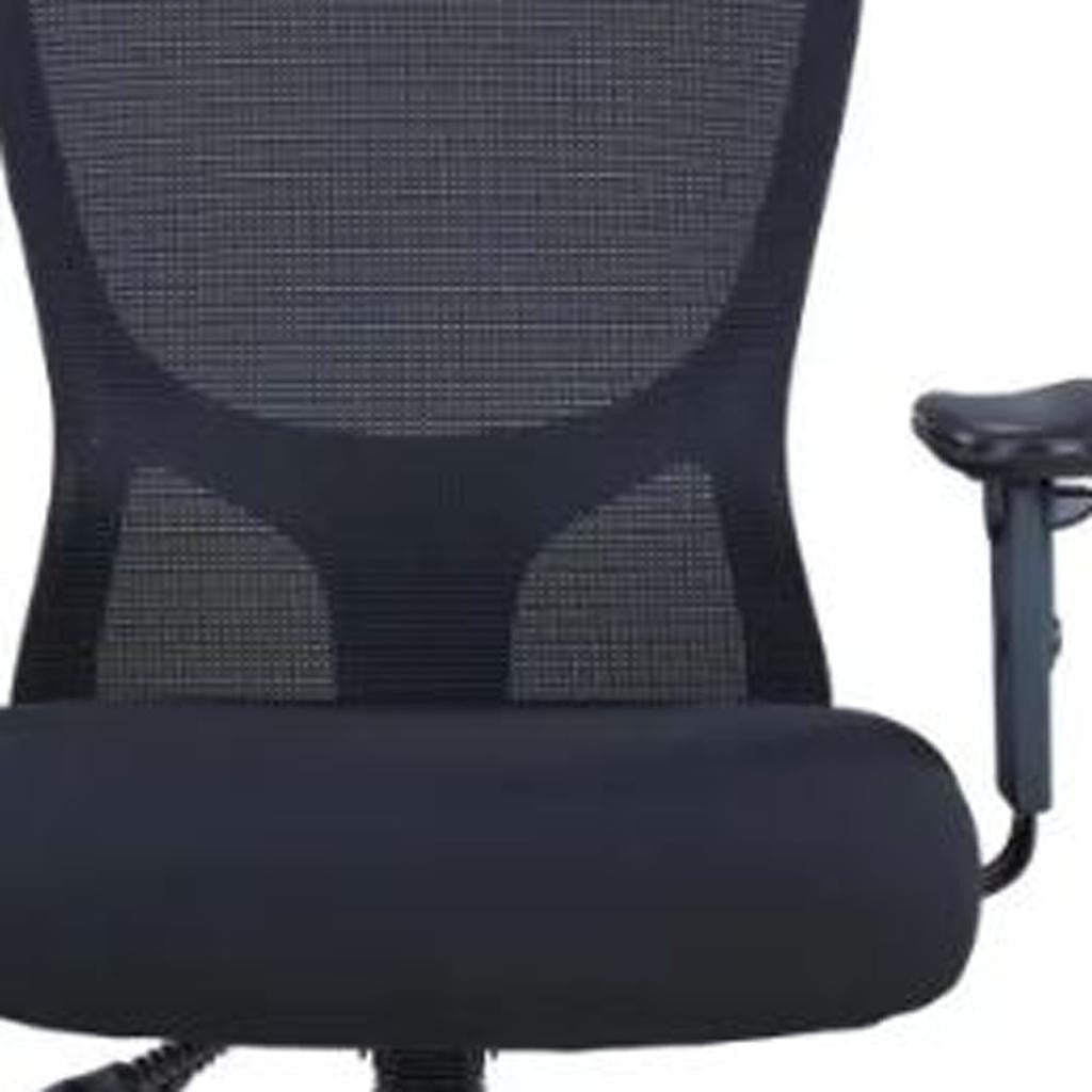 Black Adjustable Height Swivel Rolling Executive Office Chair