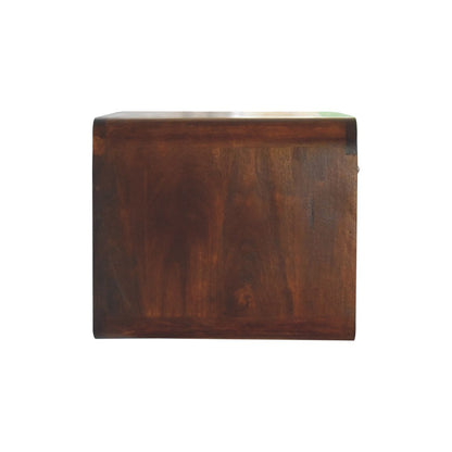 22" Brown Solid Wood One Drawer Floating Nightstand