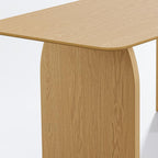 66" Natural Solid Wood Double Pedestal Base Dining Table