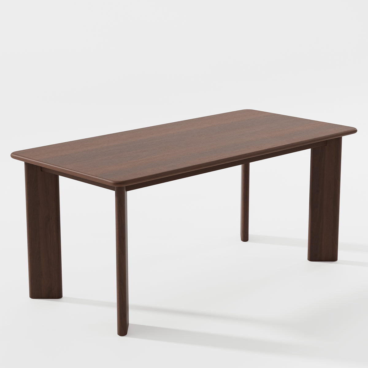66" Brown Solid Wood Dining Table