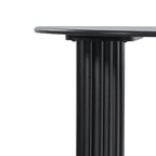 66" Black Solid Wood Double Pedestal Base Oval Dining Table