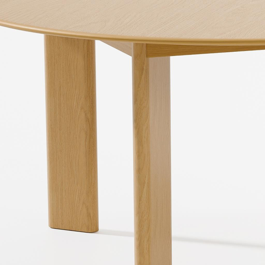 59" Natural Solid Wood Round Top Dining Table