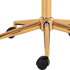 Pink Baby Pink and Gold Adjustable Height Swivel Rolling Office Chair