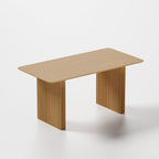 67" Natural Wood Double Pedestal Base Dining Table