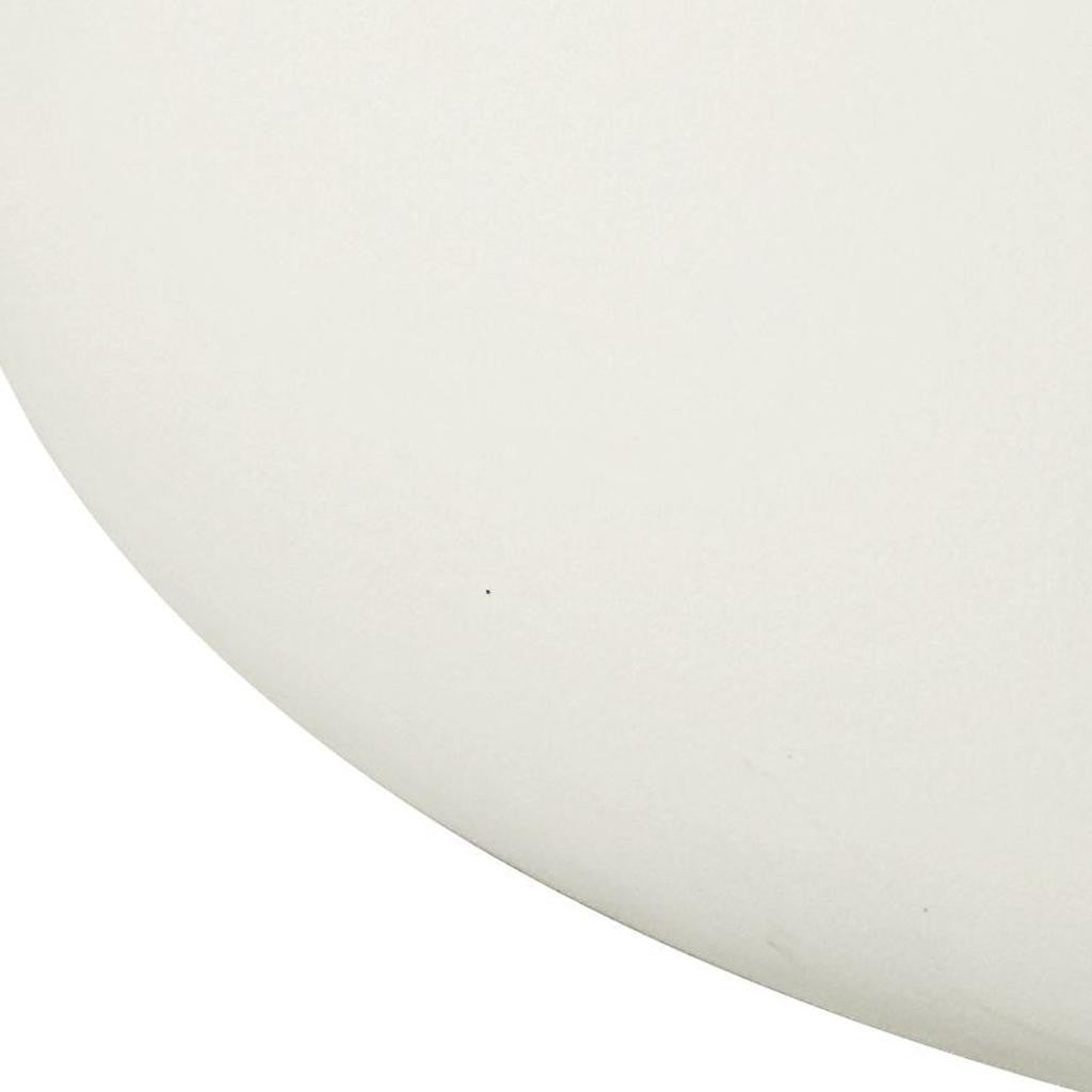 31" White Cement Round Drum Coffee Table