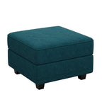 26" Black Velvet Storage Ottoman
