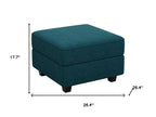 26" Black Velvet Storage Ottoman