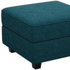 26" Black Velvet Storage Ottoman