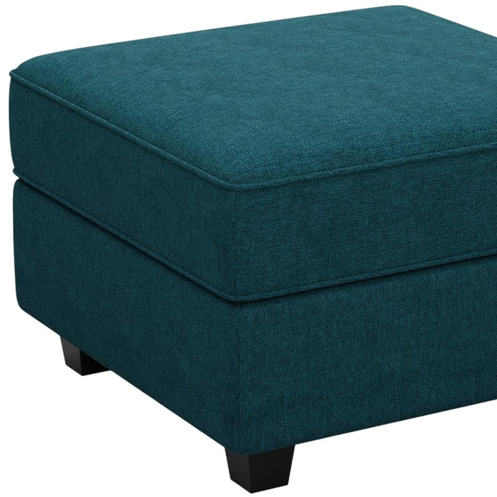 26" Black Velvet Storage Ottoman