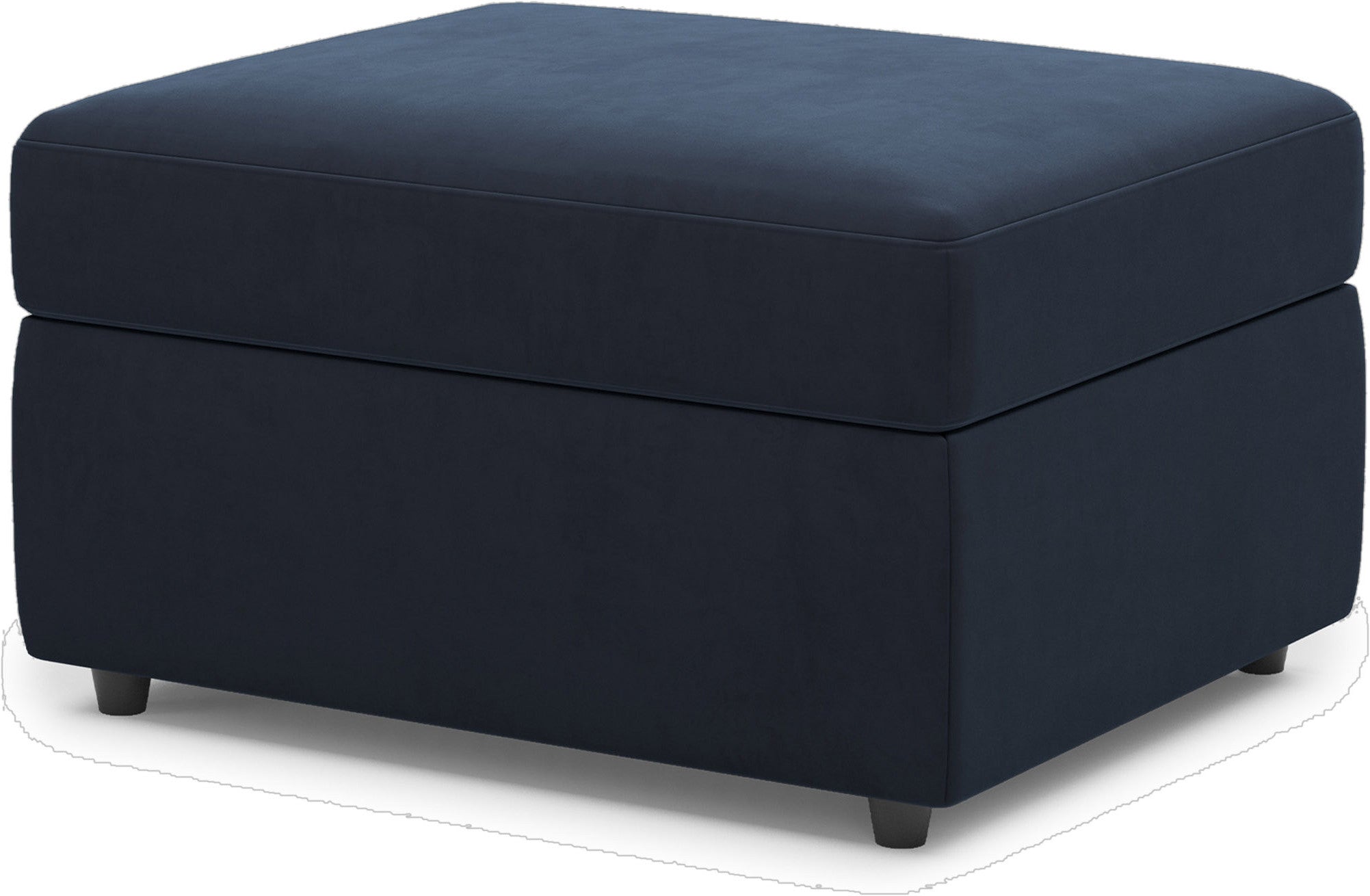 30" Blue and Black Velvet Storage Ottoman