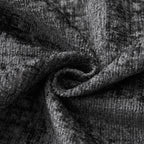 30" Gray and Black Chenille Storage Ottoman