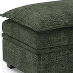 30" Gray and Black Chenille Storage Ottoman