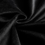 32" Black Velvet Footstool