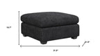 32" Black Corduroy Footstool