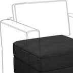 26" Black Velvet Storage Ottoman