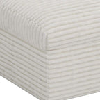 30" Beige Corduroy Footstool