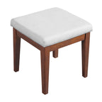 45" Brown Five Drawer Vanity Table