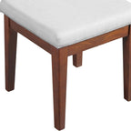 45" Brown Five Drawer Vanity Table