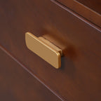 45" Brown Five Drawer Vanity Table