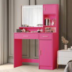 35" Pink Wood Lighted Two Drawer Dresser