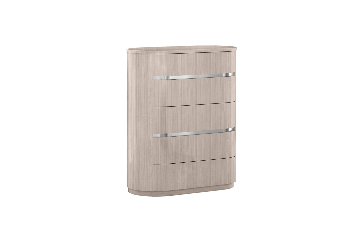40" Beige Wood Four Drawer Gentlemens Chest