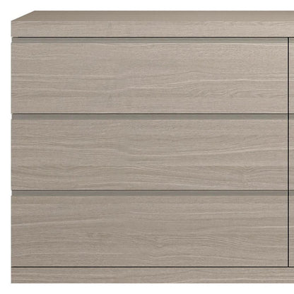63" Beige Wood Six Drawer Double Dresser