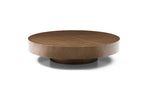 Bronze Copper Glass and Steel Round Pedestal Nested Coffee Tables
