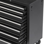 15" Black Multi-Tier Steel Rolling Cabinet With Lid