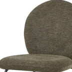 Set of Two 26" Green and Black Fabric and Metal Counter Height Bar Chairs